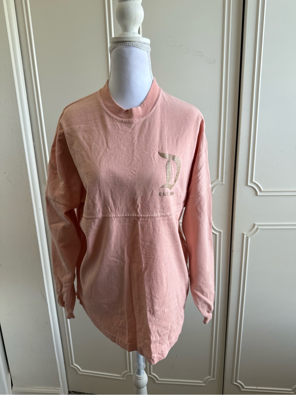 Disney Parks Disneyland Resort Gold Pink Pullover Spirit Jersey